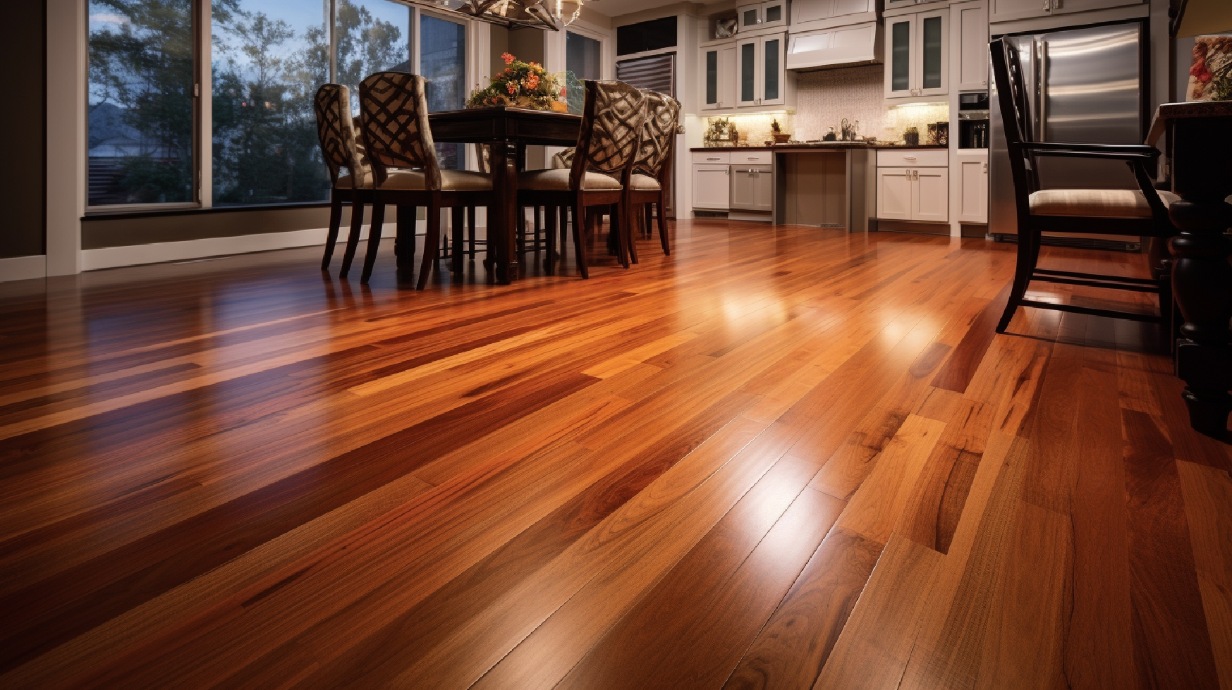 glossy hardwood flooring